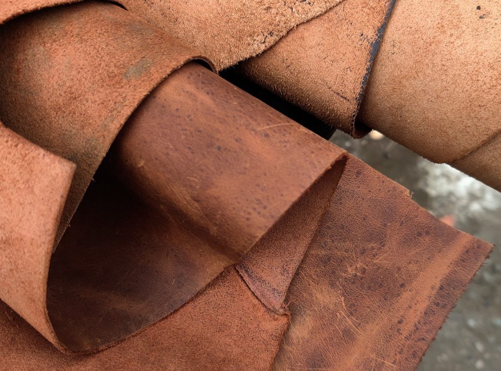 Leather sheets from Mushin market