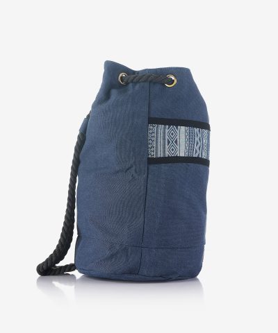 The Drawstring Canvas Rucksack - Blue