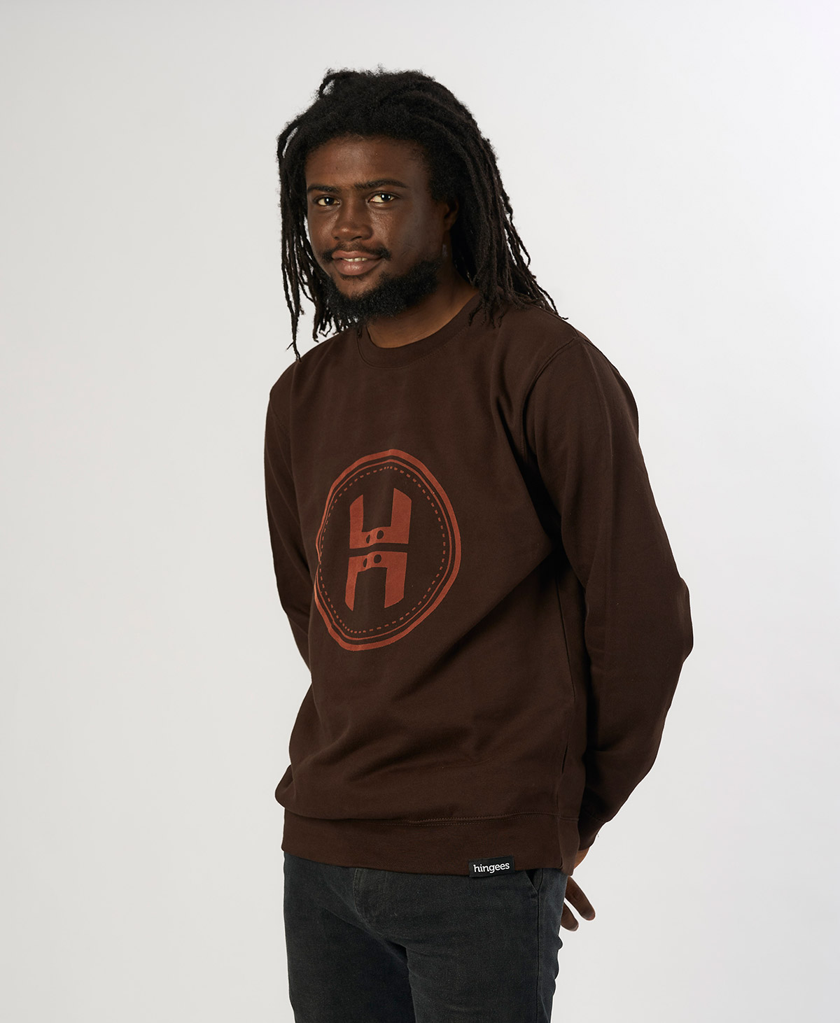 Crew neck sweat — Chocolate - Image 2