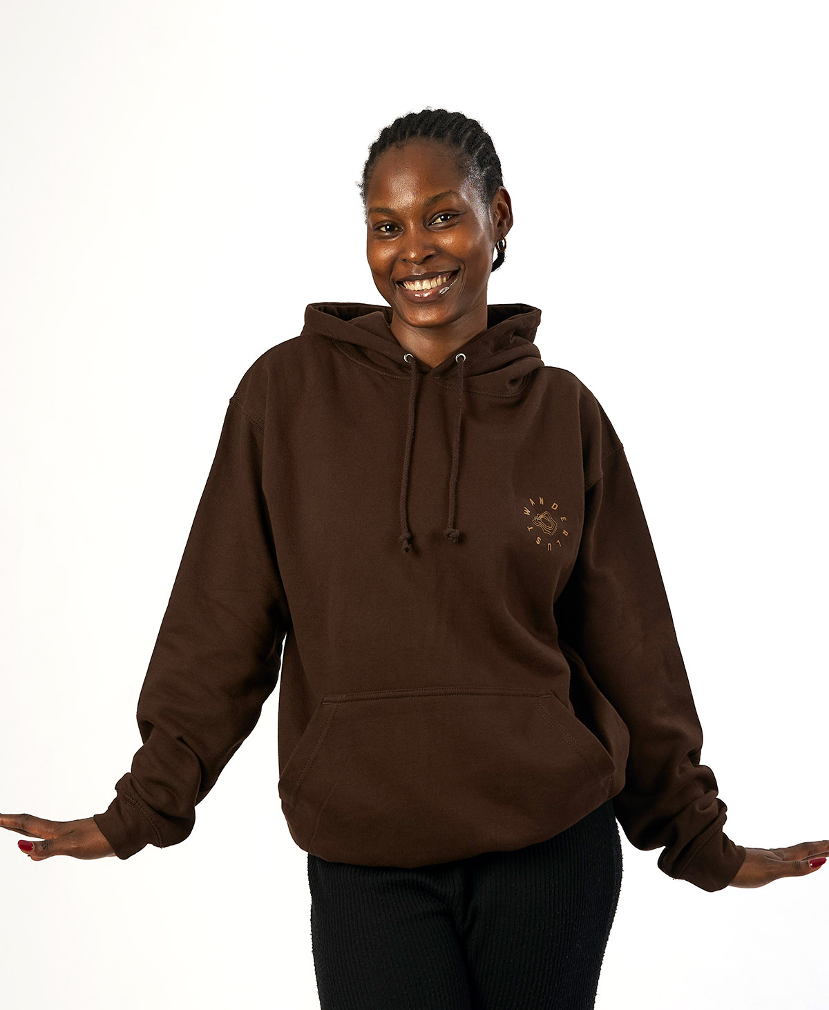 Wanderlust Hoodie — (Chocolate) - Image 3