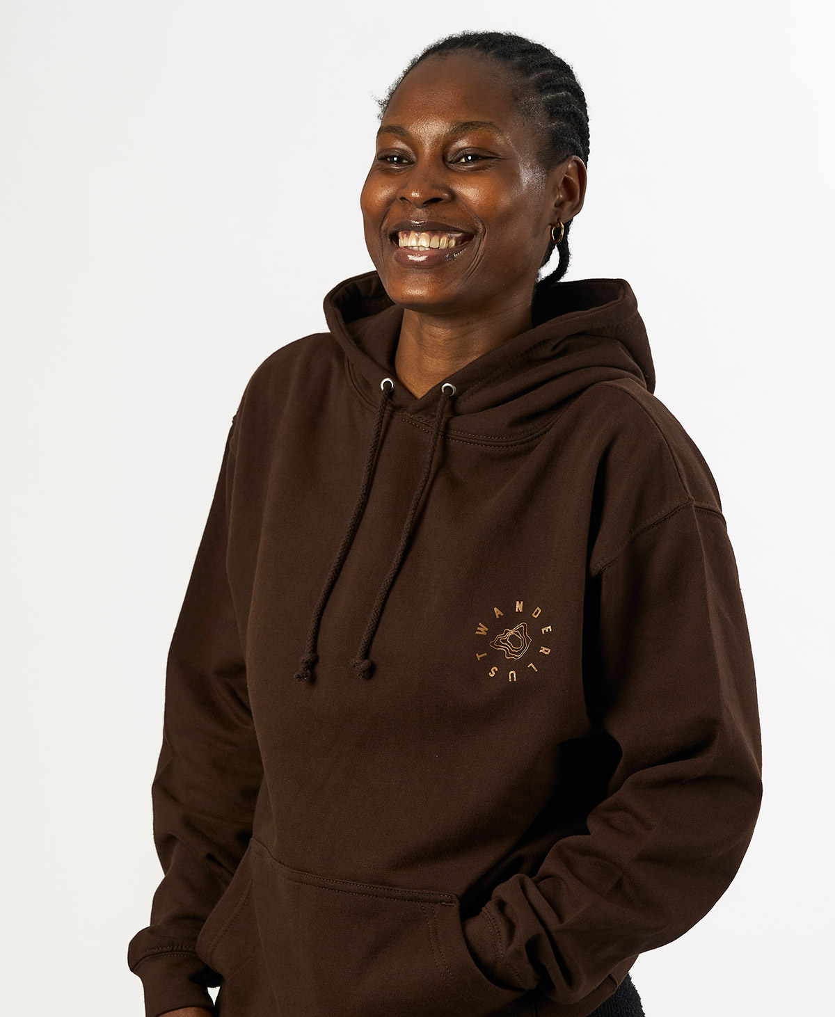Wanderlust Hoodie — (Chocolate) - Image 2