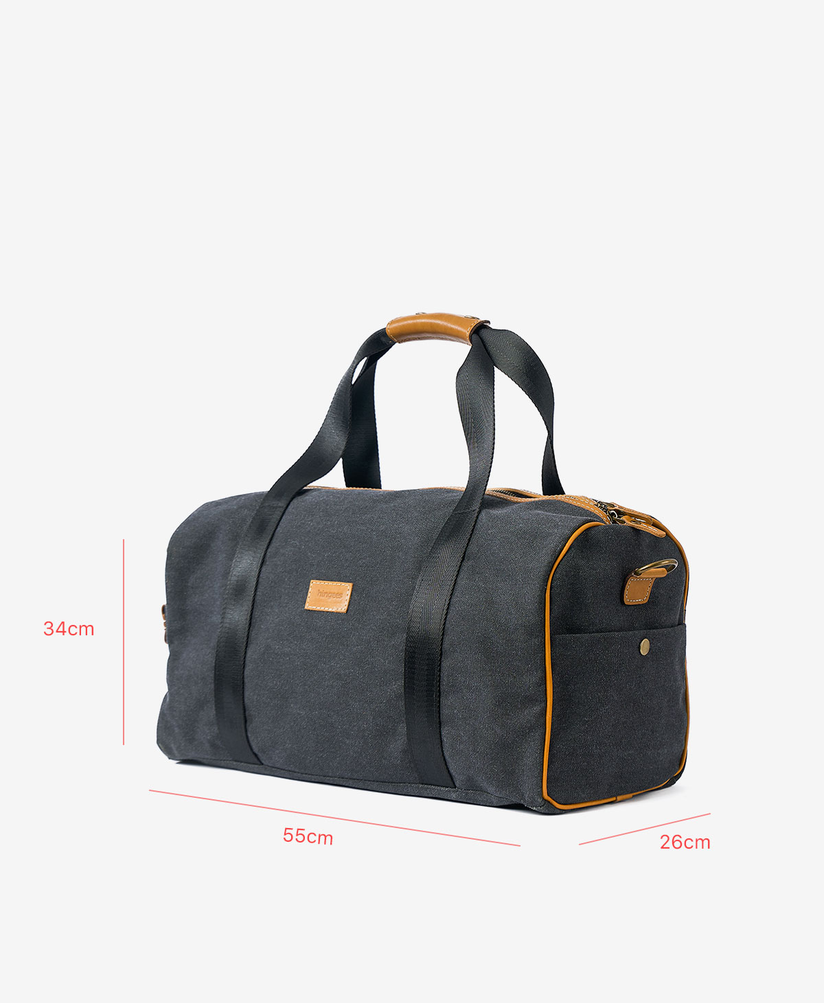 The Weekender Canvas Duffel — Dark Grey - Image 7