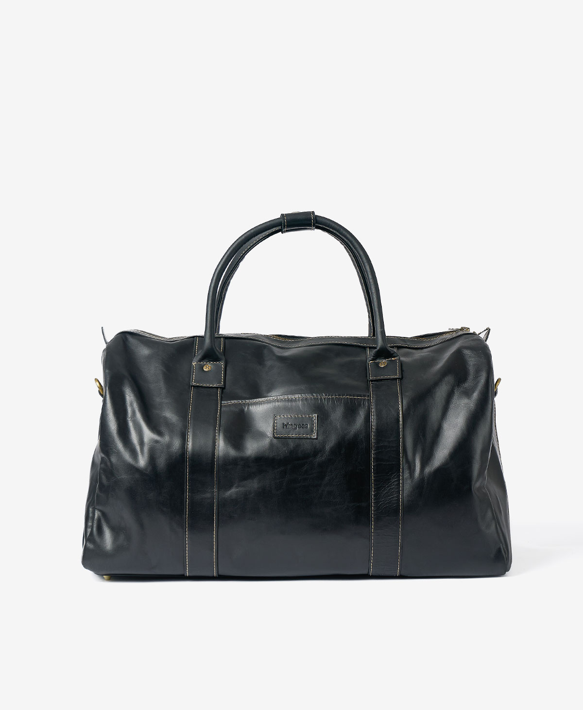 The Leather Duffel — Black - Image 10