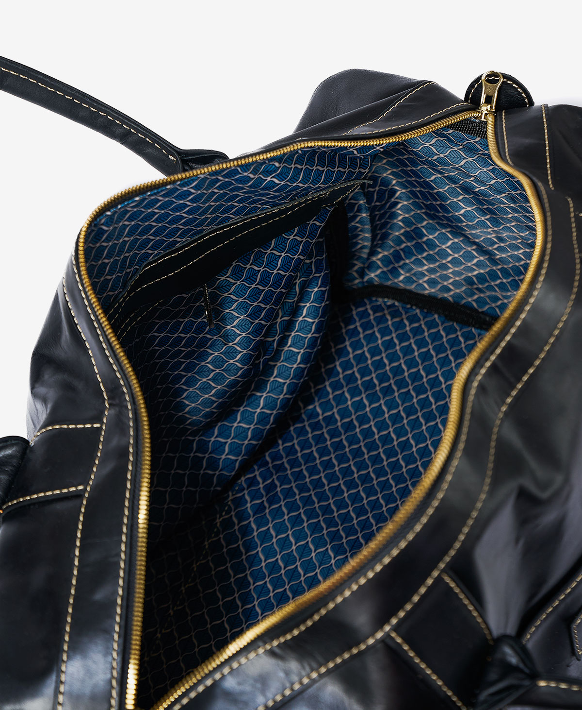 The Leather Duffel — Black - Image 4